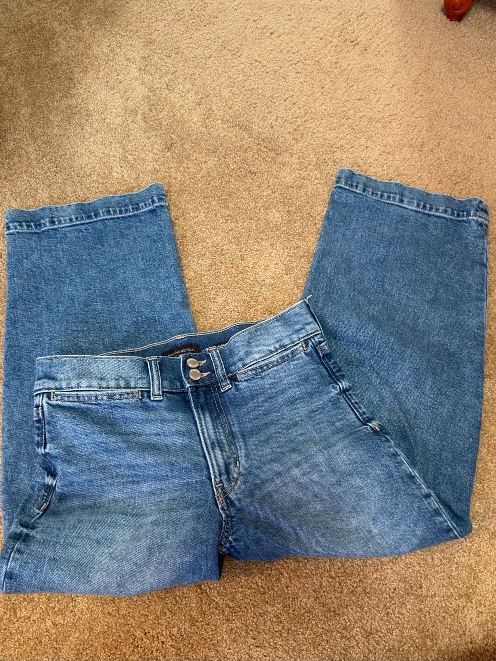 Banana Republic high rise, wide leg, crop jeans